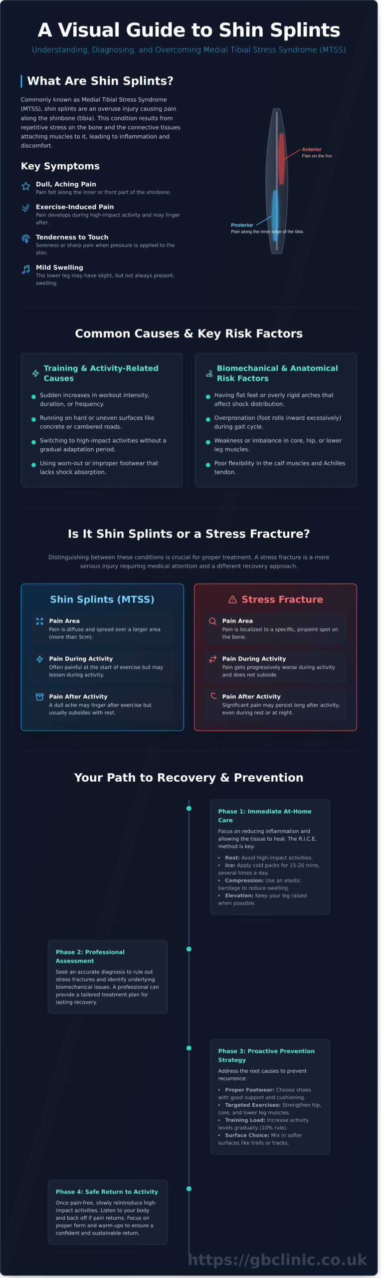 Shin Splints: A Complete Guide to Causes, Treatment, and Prevention - Infographic