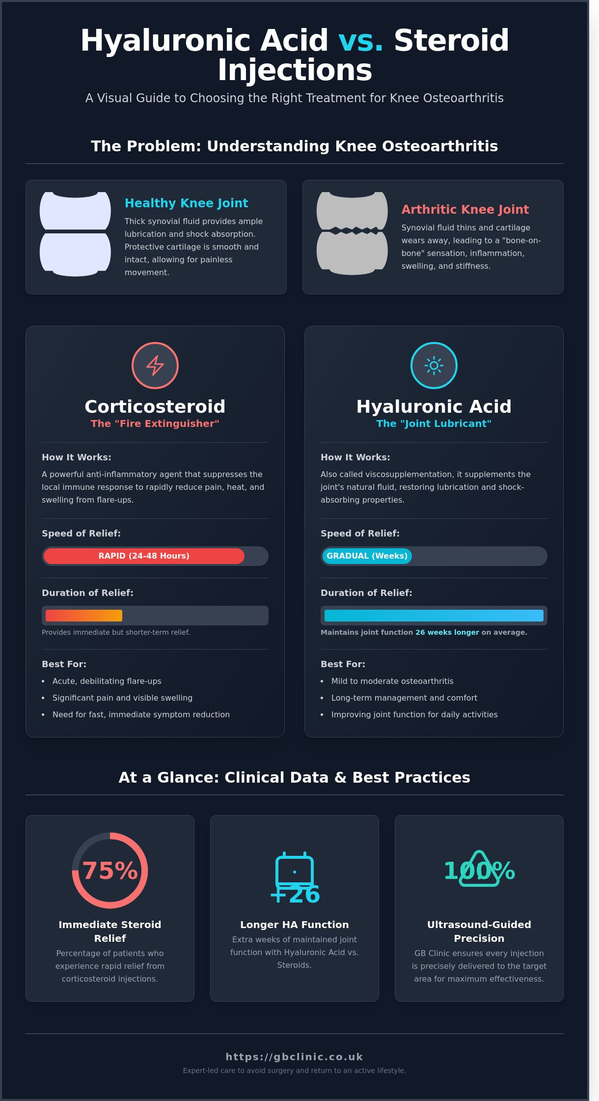 Hyaluronic Acid vs Steroid Injection for Knee Pain: Which is Best for You in 2026? - Infographic
